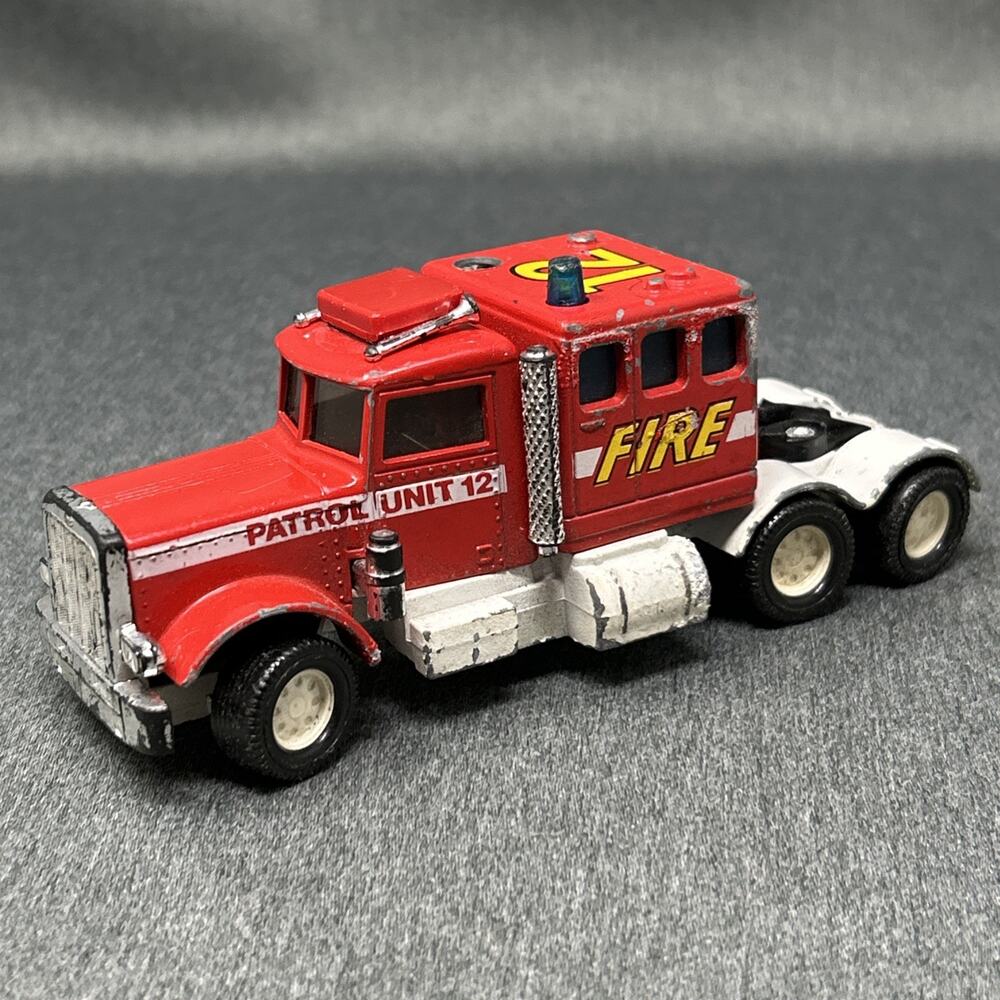 Vintage 1978 Matchbox Super Kings Peterbilt Fire Patrol Unit 12 Toy Semi Cab